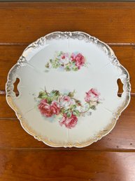 Vintage Floral Transfer Porcelain Plate