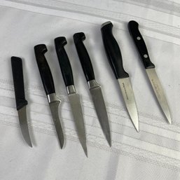 Assorted 6 Lot Cutlery Steak Knives Henckel Wustof Kitchenaid