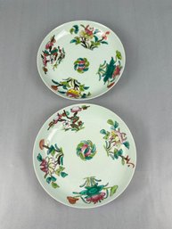 Pair Of Antique Chinese Famille Rose Hand Painted Porcelain Bowl