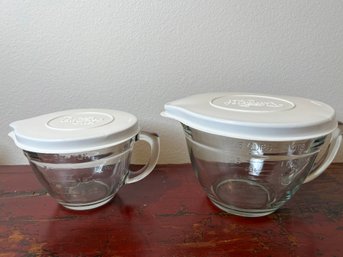 2 Pampered Chef Covered Measuring Cups.