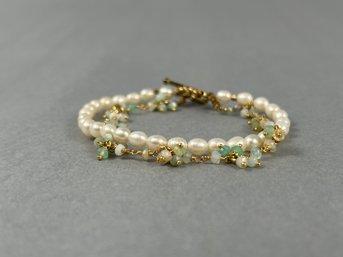 Real Pearl Double Strand Bracelet