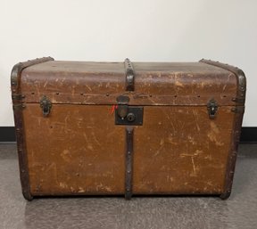 T W Hill & Sons Curved Steamer Trunk