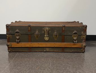 Vintage Steamer Trunk Flat Top - Local Pickup