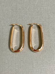 Bronze Milor Oblong Loop Pierced Earrings