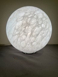 White Glass Globe Table Lamp.