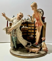 Scultore Tiziano Galli Farmacista Dispettos Capodimonte Figurine
