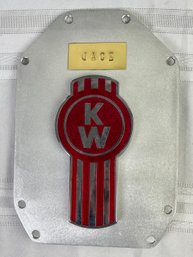 Kenworth Steel Plaque With Emblem