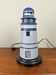 Pottery Lighthouse Accent Lamp