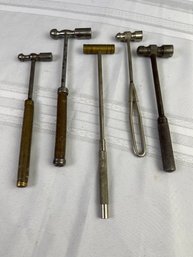 Lot Of 5 Precision Ball Peen Brass Jewelers Hammer