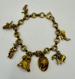 Goldtone Charm Bracelet Made In Germany