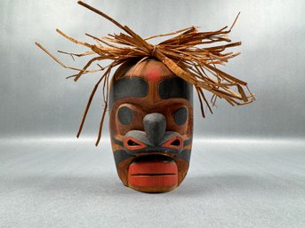 Pacific Native Coast Cedar Mask - Sea Monster By Stephen Bruce