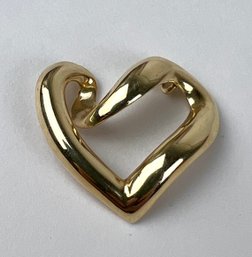 14k Yellow Gold Heart Shaped Pendant