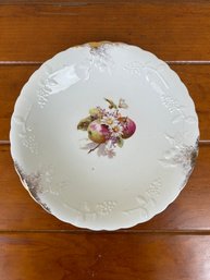 S.C. Co. Arrow Porcelain Plate With Apple & Floral Print