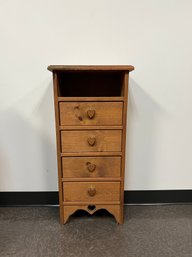 Small Four Drawer Cabinet With Heart Handles Local Pickup