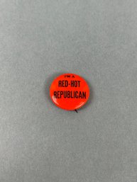 1963 Im A Red Hot Republican Button Small