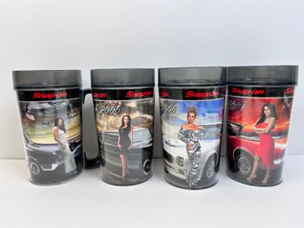 Set Of 4 Snap-on Thermo Serv Mugs.