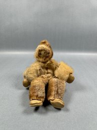 Pacific Coast Native Doll With Animal Fur Clothing