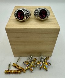 3 Sets Of Pierced Earrings