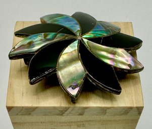 Sterling Silver Brooch/pendant With Abalone Shell