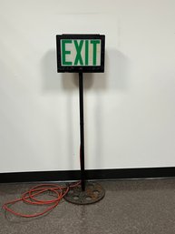 Vintage Lighted Exit Sign Open Stand-local Pick Up