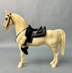 White Horse With Black Removable Saddle