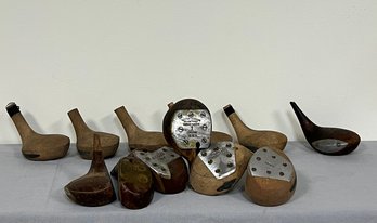 Vintage Handmade Wood Heads For Golf Clubs-set Of 12