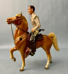 Tan Horse With Rider