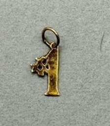 Sterling Silver No. 1 Charm