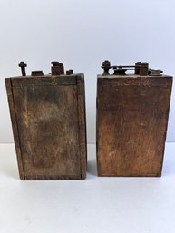 2 Antique Ford Wood Box Ignition Coil Batteries