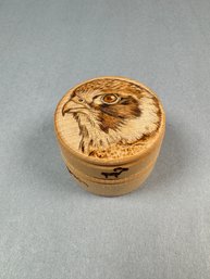 Small Wood Box - Nest With Egg By Donnajane Ilan- Stlatlimx Nation