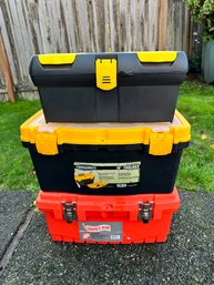 Lot Of Three Plastic Tool Boxes *Local Pick-up Only*