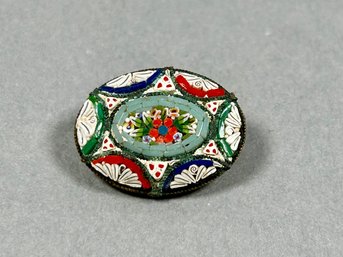 Vintage Mini Mosaic Pin - Italy