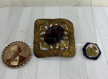 3 Vintage Jewelry Pins