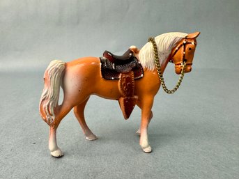 Small Metal Tan Horse