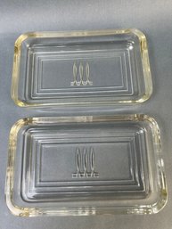 2 Art Deco Rectangular Dishes.