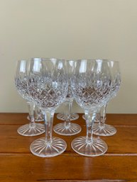 Set Of 8 Crystal Stemmed Wine Glasses