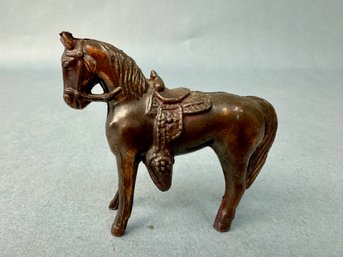 Small Copper Color Metal Horse