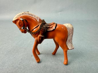 Vintage Small Metal Cinnamon Color Horse