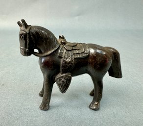 Small Brown Metal Horse