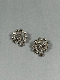 Monet Silver Tone Clip On Earrings