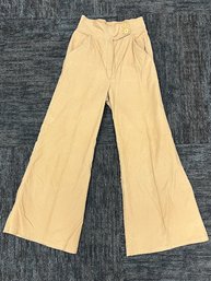 Vintage Sears Beige Corduroy High Waisted Flare Pants