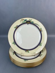 Six Florida Dinner Plates