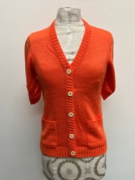 Vintage Mandarin Hand Knitted Sweater Cardigan Top
