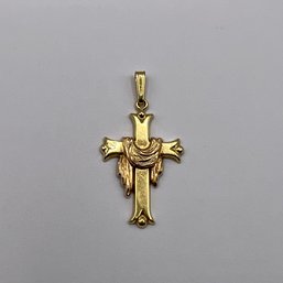 585 Two Toned Gold Cross Pendant