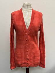 Vintage Sears Salmon Cardigan Sweater