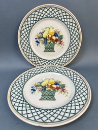 2 Villeroy And Boch Salad Plates Basket Pattern.