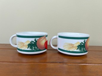Set Of 2 Soup Mugs By Hickory Farms