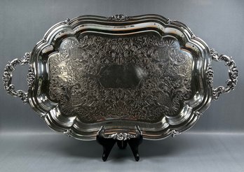 Large Melon Sheffield Reproduction By Community Silver Plate Tray