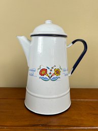 Vintage Berggren Enamel Coffee Pot - Poland