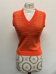 Vintage Mandarin V-neck Sweater Vest